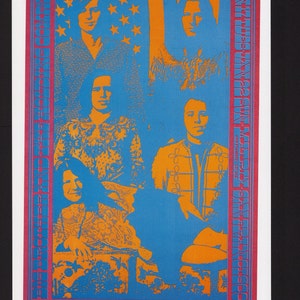 Big Brother & the Holding Company Concert Poster/ The Matrix Rock Poster, Psychedelic Art Print from 1967 for framing/ 7 3/4" X 12 1/4"