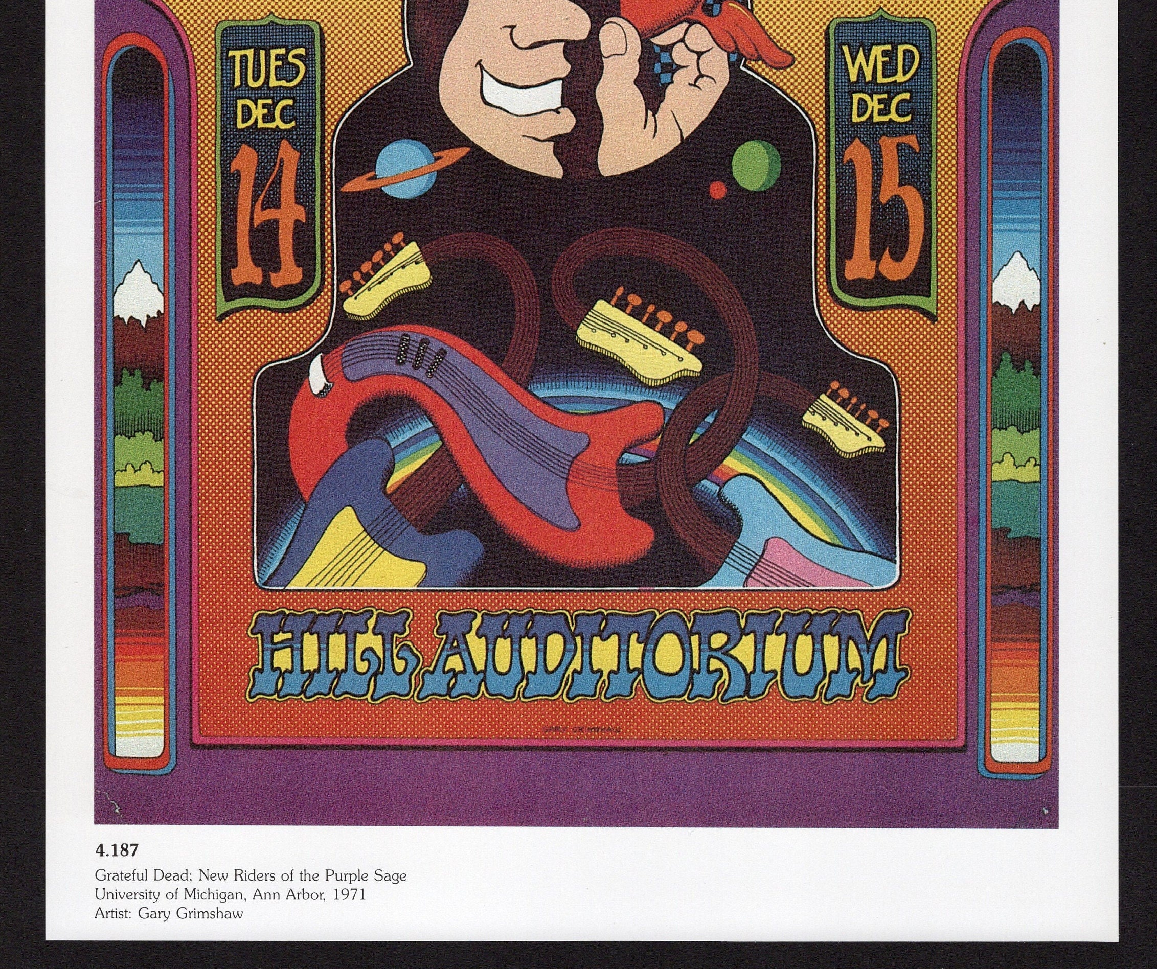 Grateful Dead & New Riders Concert Poster/ Hill Auditorium
