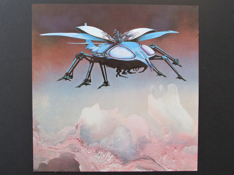 Yesterdays Album Cover Art Print / 1970s Watercolor Book Plate fantasy paysage artwork par Roger Dean, affiches pour encadrer 11 3/4 X 12 image 7