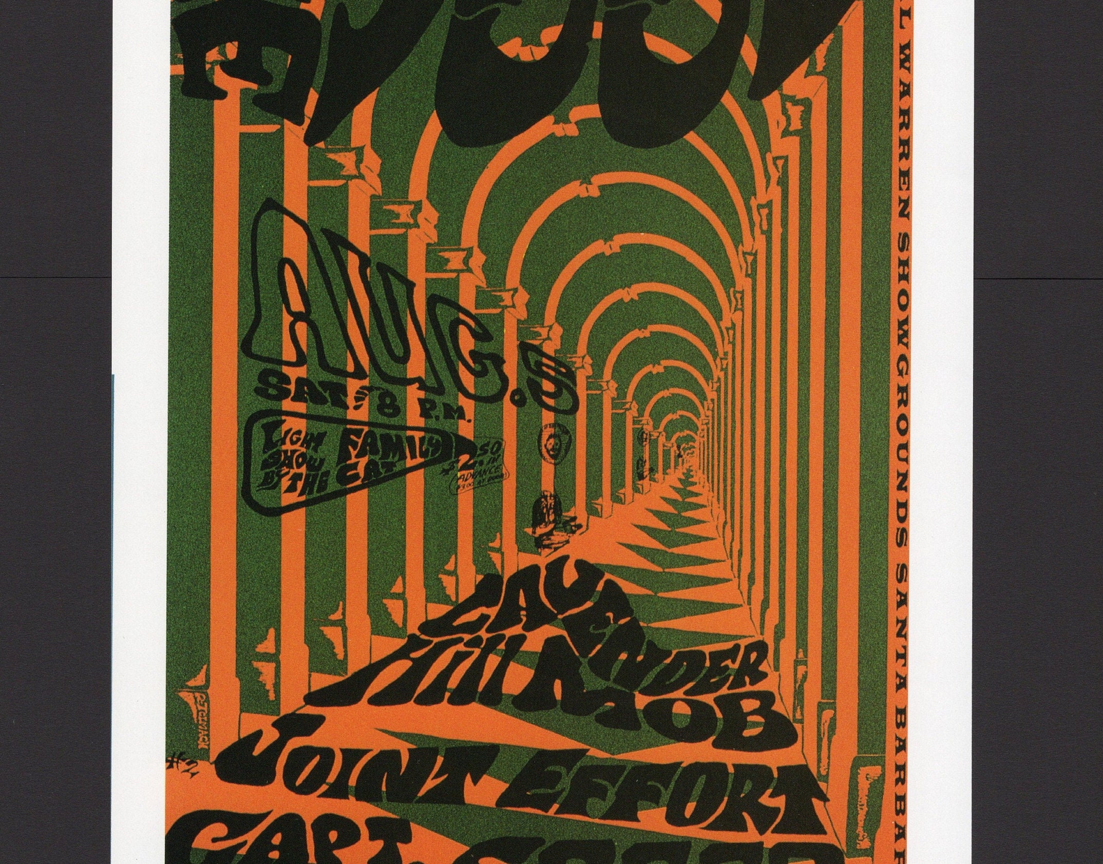 The Doors Concert Poster/ Music Venue, Lavender Hill Mob Rock