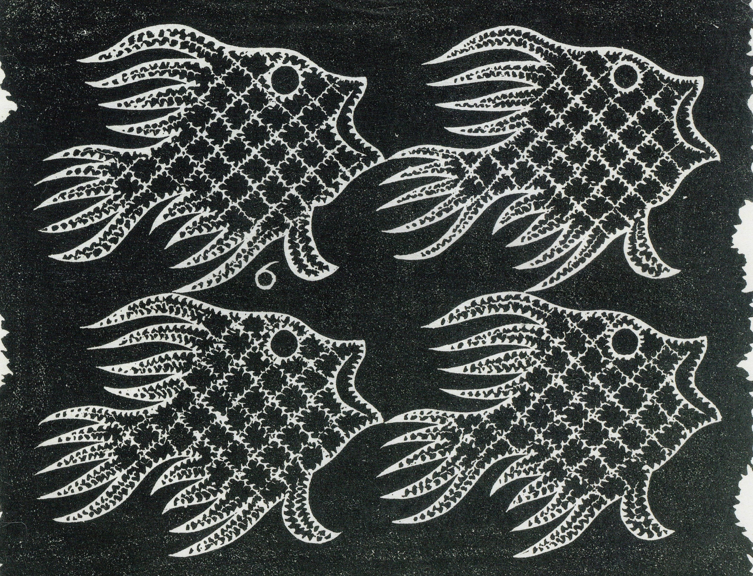 MC Escher Plane Filling Motif Fish And Bird Art Print/