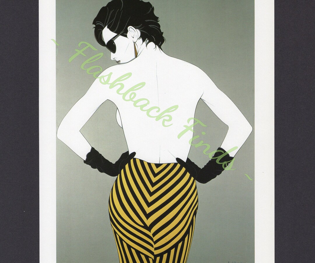 Topless Playboy Illustration, Nude Woman Art Print, Poster by Patrick