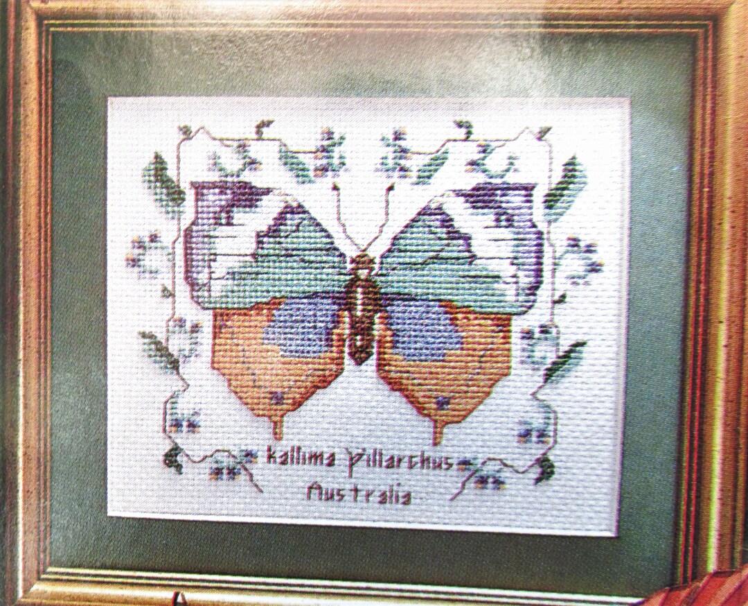 Australian Oakleaf Butterfly Cross Stitch Sampler Pattern/ Kallima