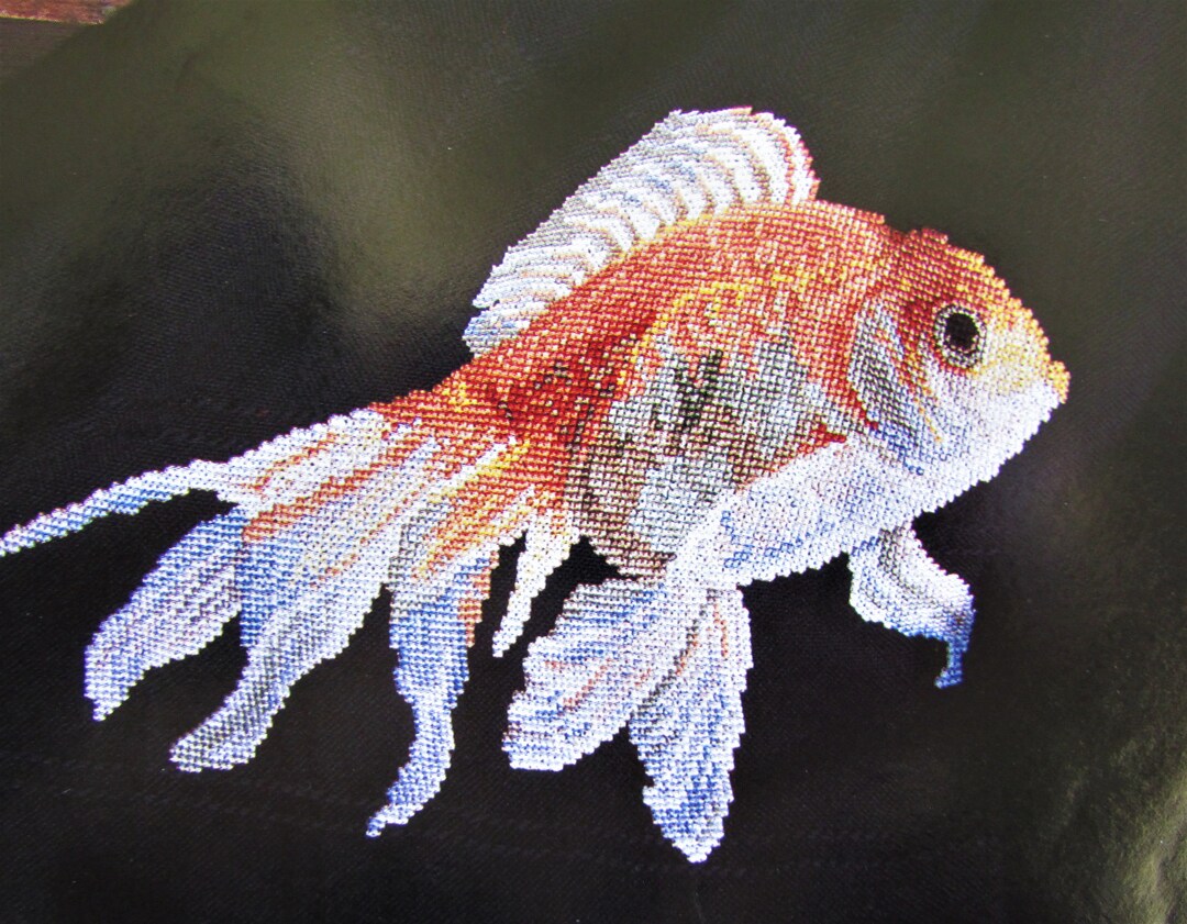Goldfish, Fish Cross Stitch Sampler Pattern/ Aquarium Fish Counted ...