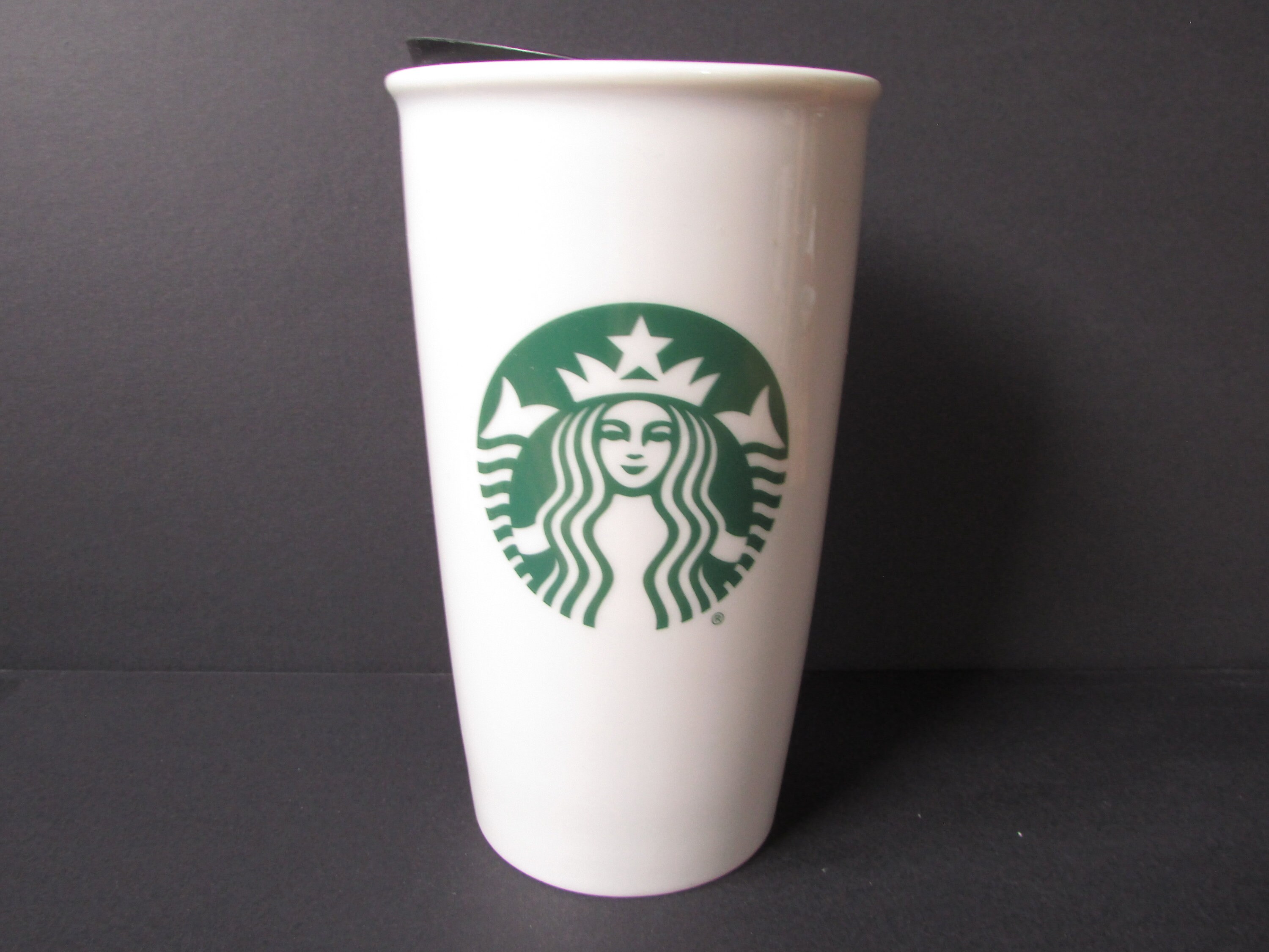  Starbucks White Reusable Travel Mug/Cup/Tumbler Grande Medium,  16oz 473ml : Home & Kitchen