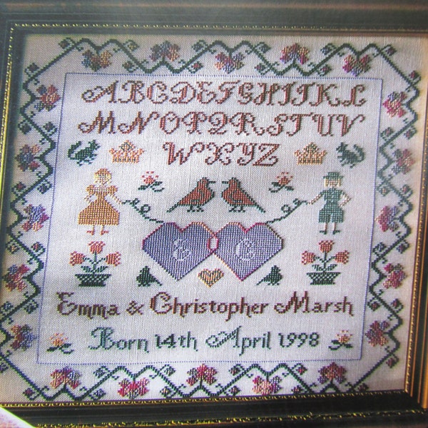 At The Farm Birth Sampler Cross Stitch Kit, Vervaco PN-0148149