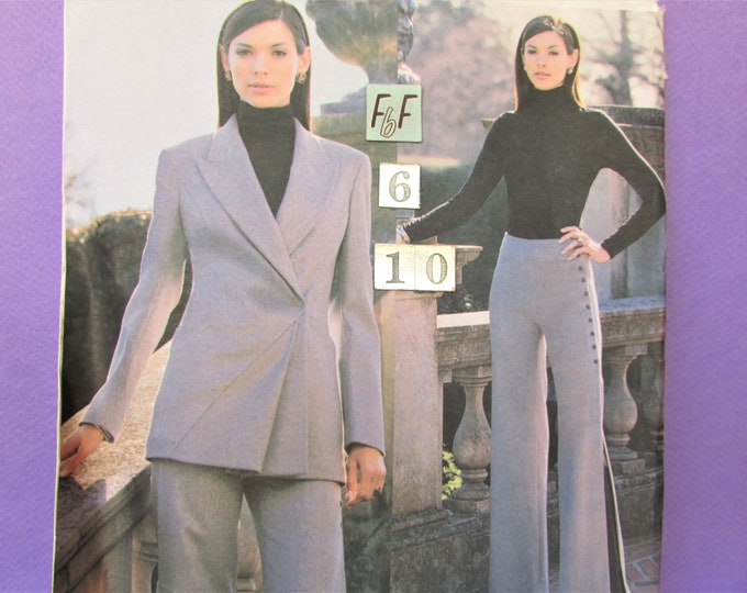 Designer Suit Jacket Sewing Pattern Claude Montana / Vogue Etsy