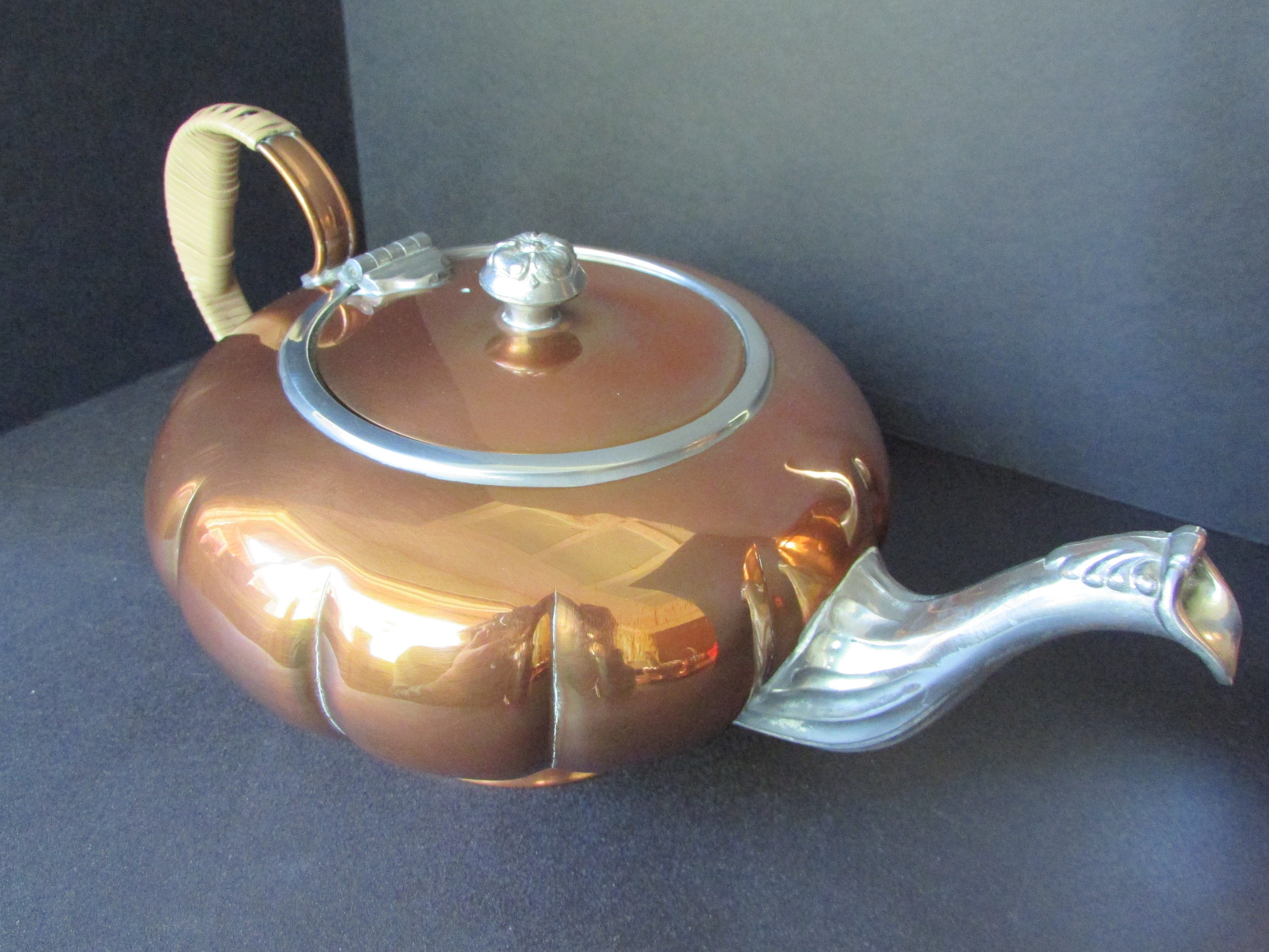 Copper Coffee Tea Pot Set/ Vintage Creamer Sugar Etsy