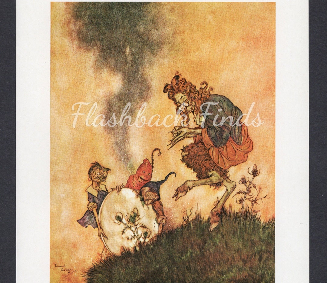The Snow Queen Fantasy Art Print by Edmund Dulac/ Children's Hans ...