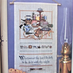 Crafter, Naaister Kruissteek Sampler Patroon/ Draad, meetlint geteld kruissteek grafiek