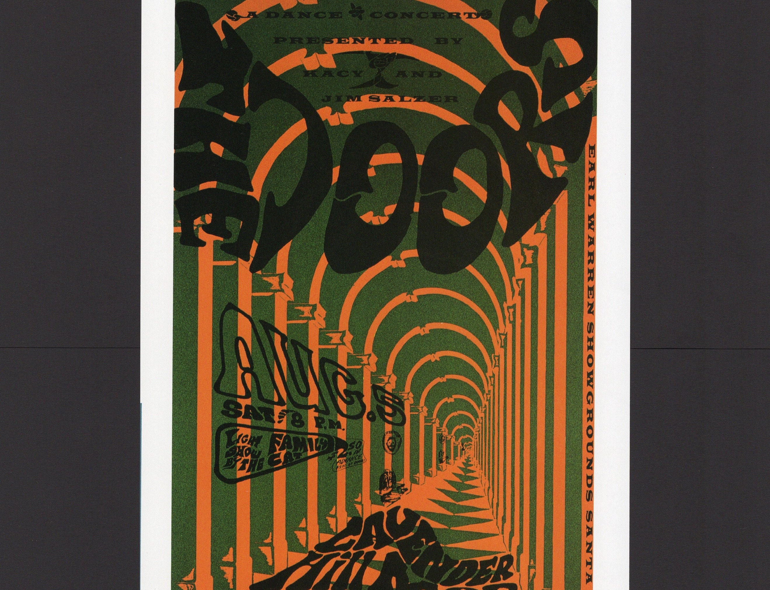 The Doors Concert Poster/ Music Venue, Lavender Hill Mob Rock