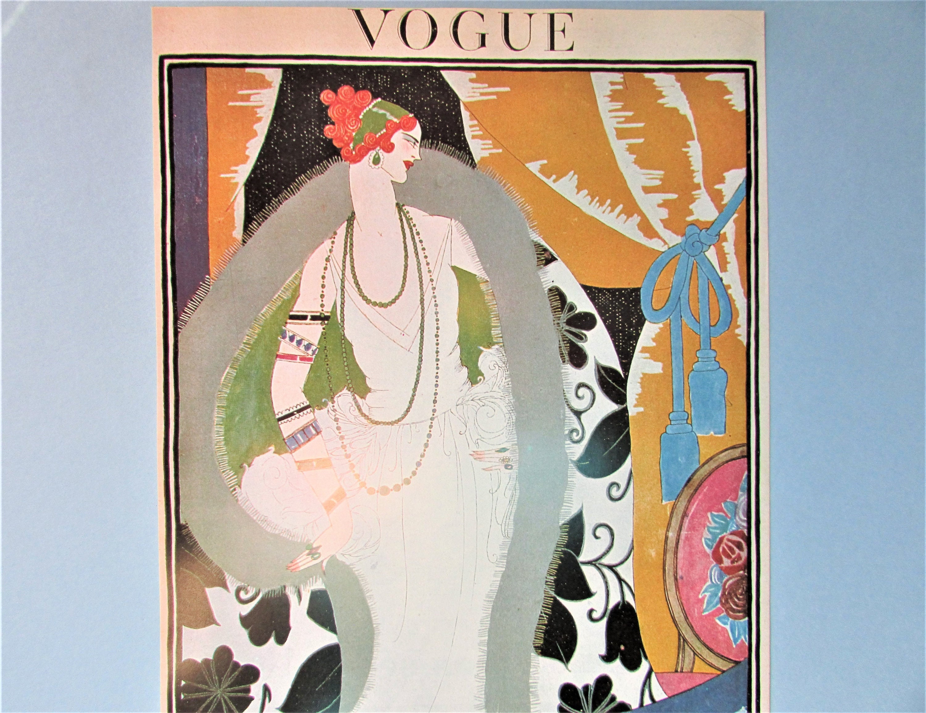 Vogue Magazine Cover Art Print/ Edwardian Woman at the Opera by