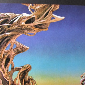 Yesterdays Album Cover Art Print / 1970s Watercolor Book Plate fantasy paysage artwork par Roger Dean, affiches pour encadrer 11 3/4 X 12 image 3