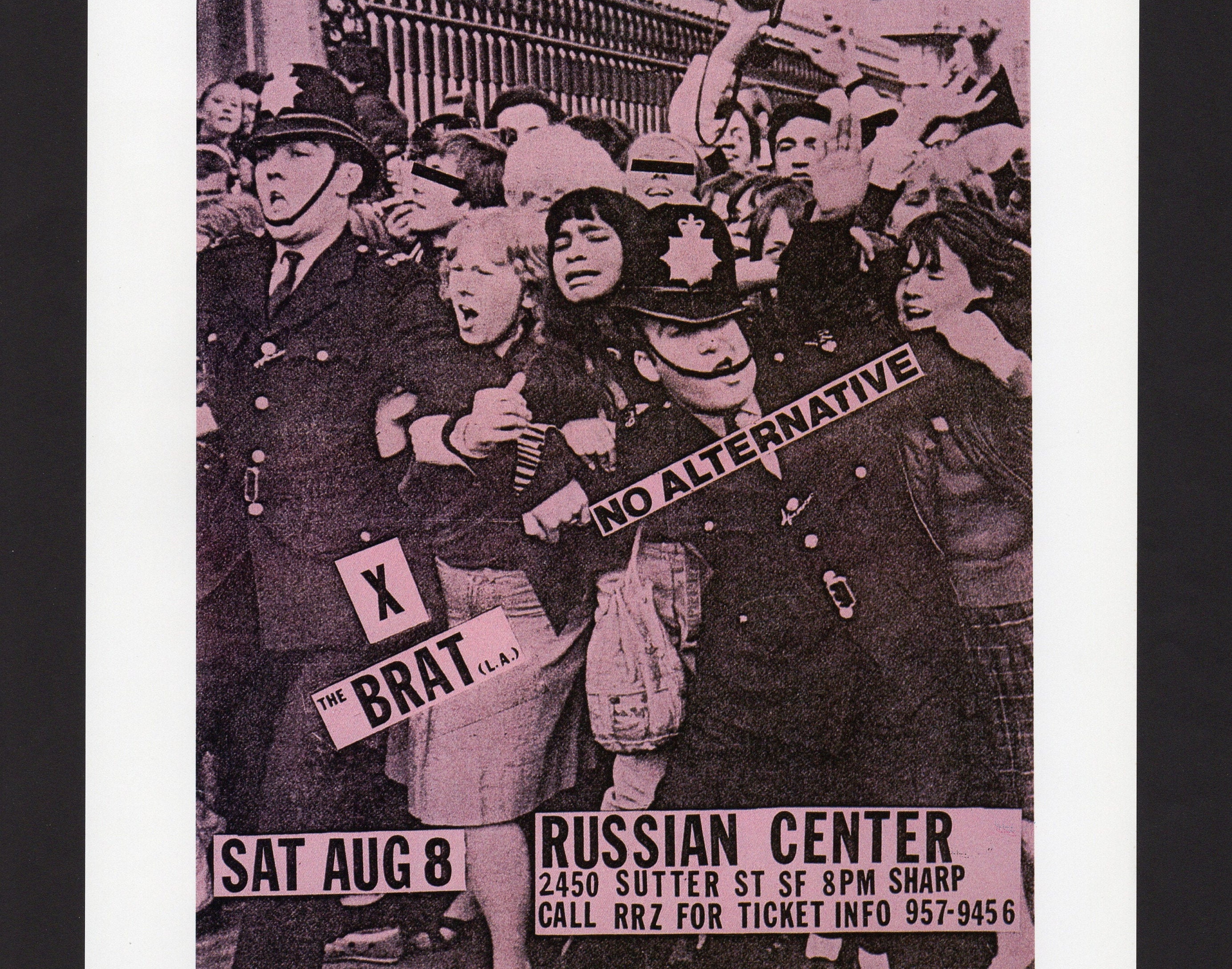 X & No Alternative Russian Center Concert Poster/ San Francisco