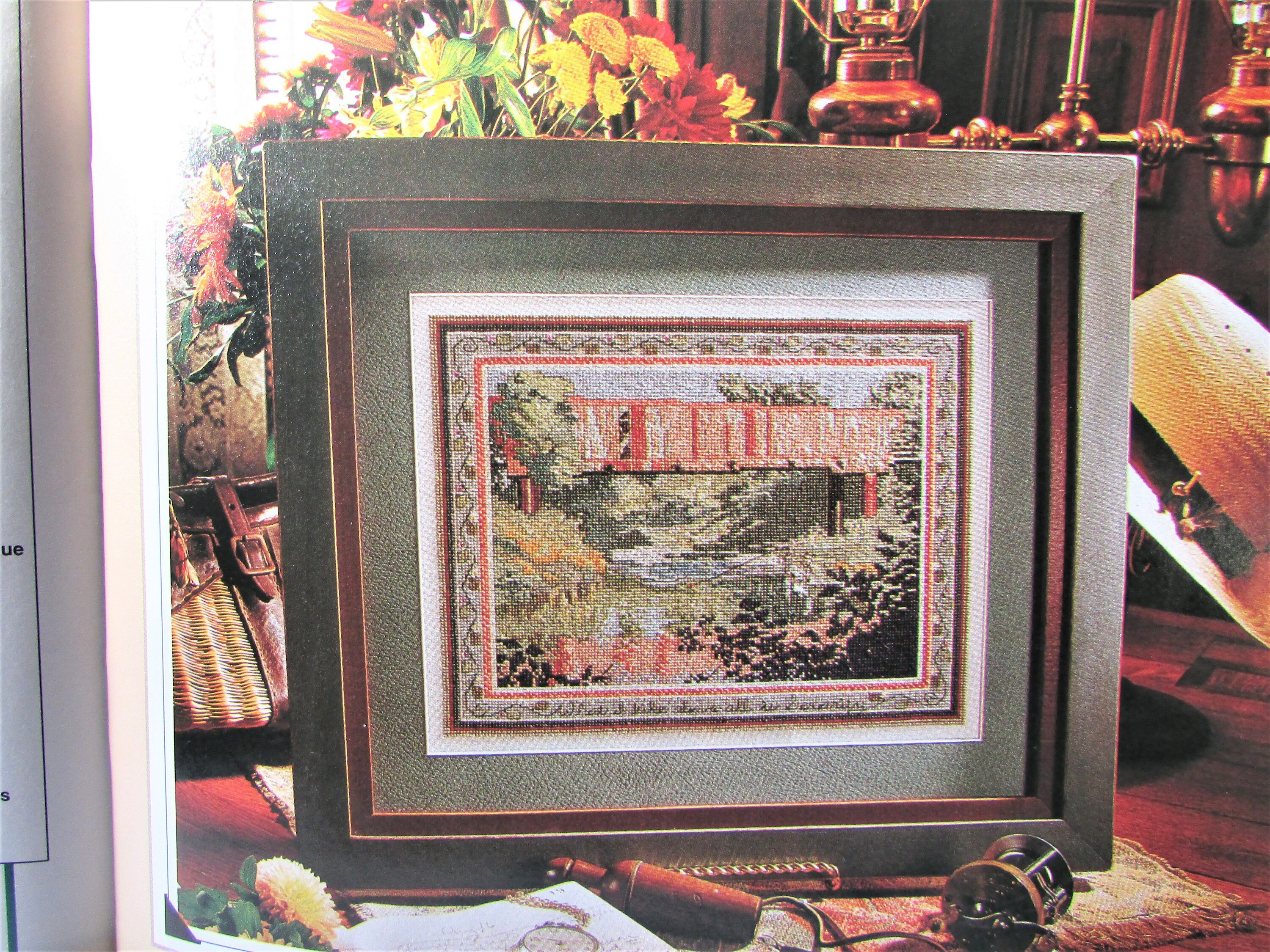 Covered Wooden Bridge Cross Stitch Pattern/ Cross Stitch, 1995