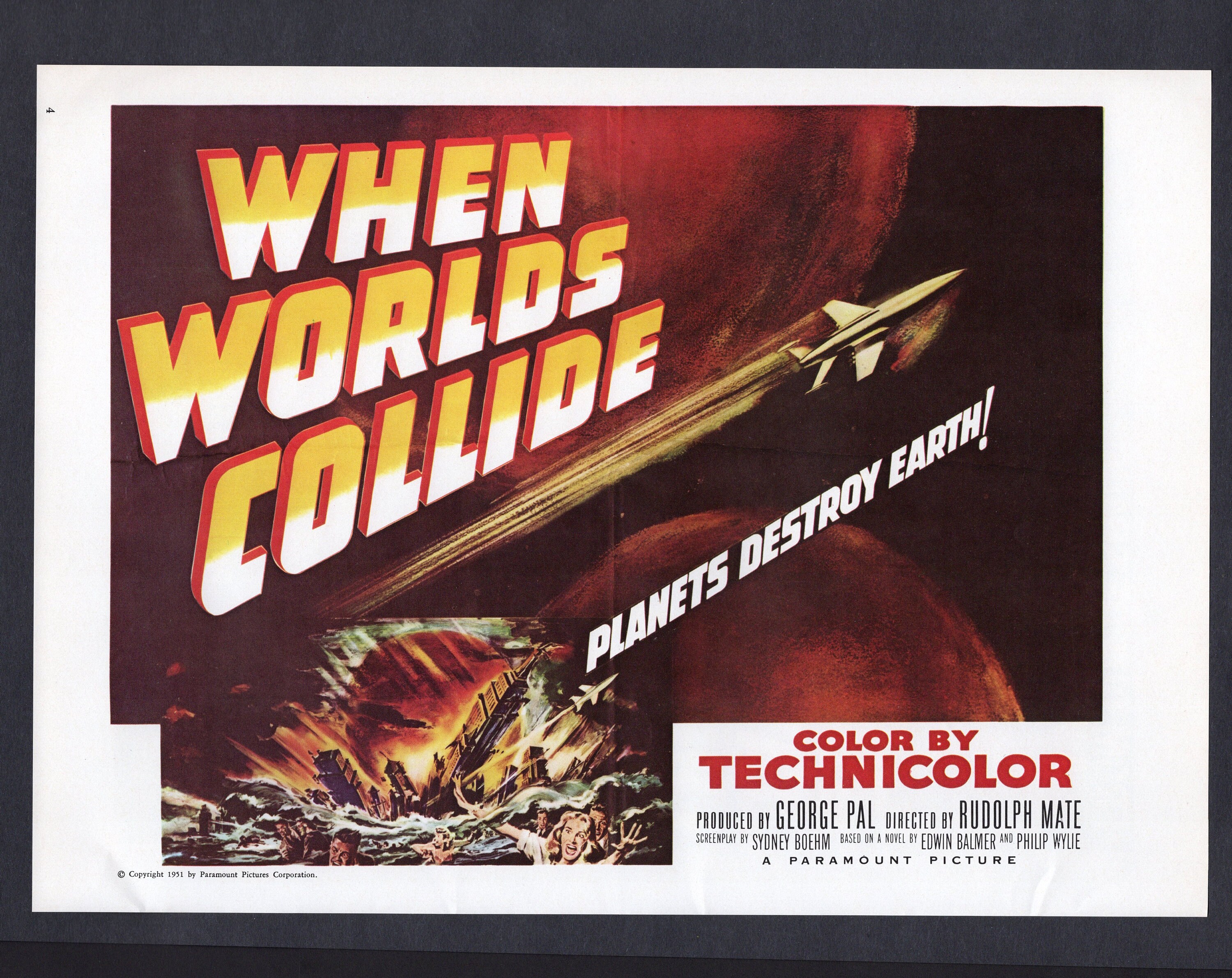 When Worlds Collide Sci Fi Movie Poster/ Science Fiction Film Etsy