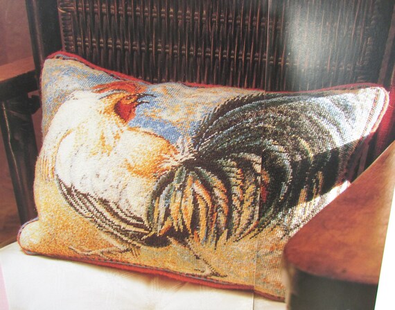 Cockadoodledoo Rooster Needlepoint Tapestry Pillow Pattern Dutch