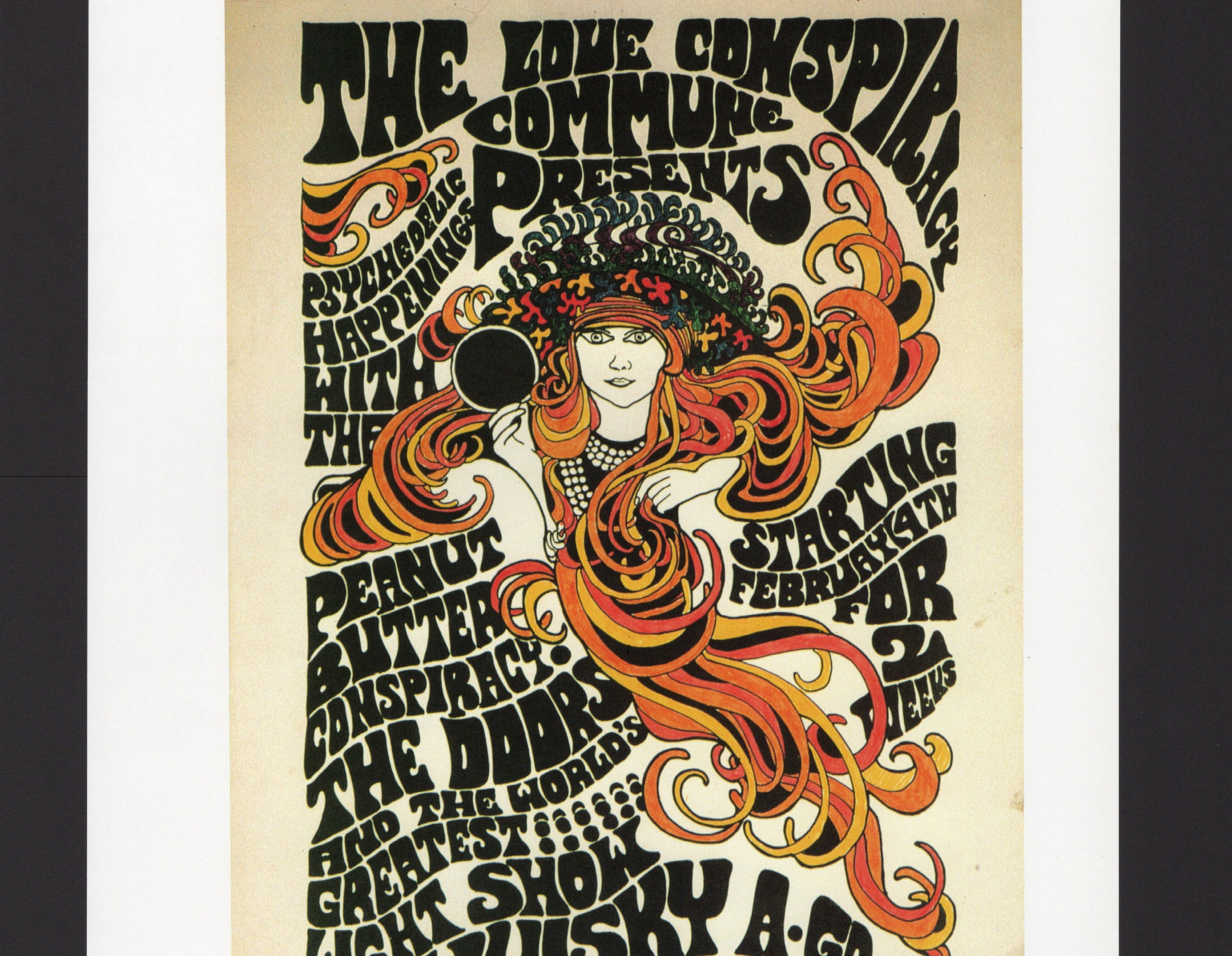 The Doors Concert Poster/ Peanut Butter Conspiracy Whisky a Gogo