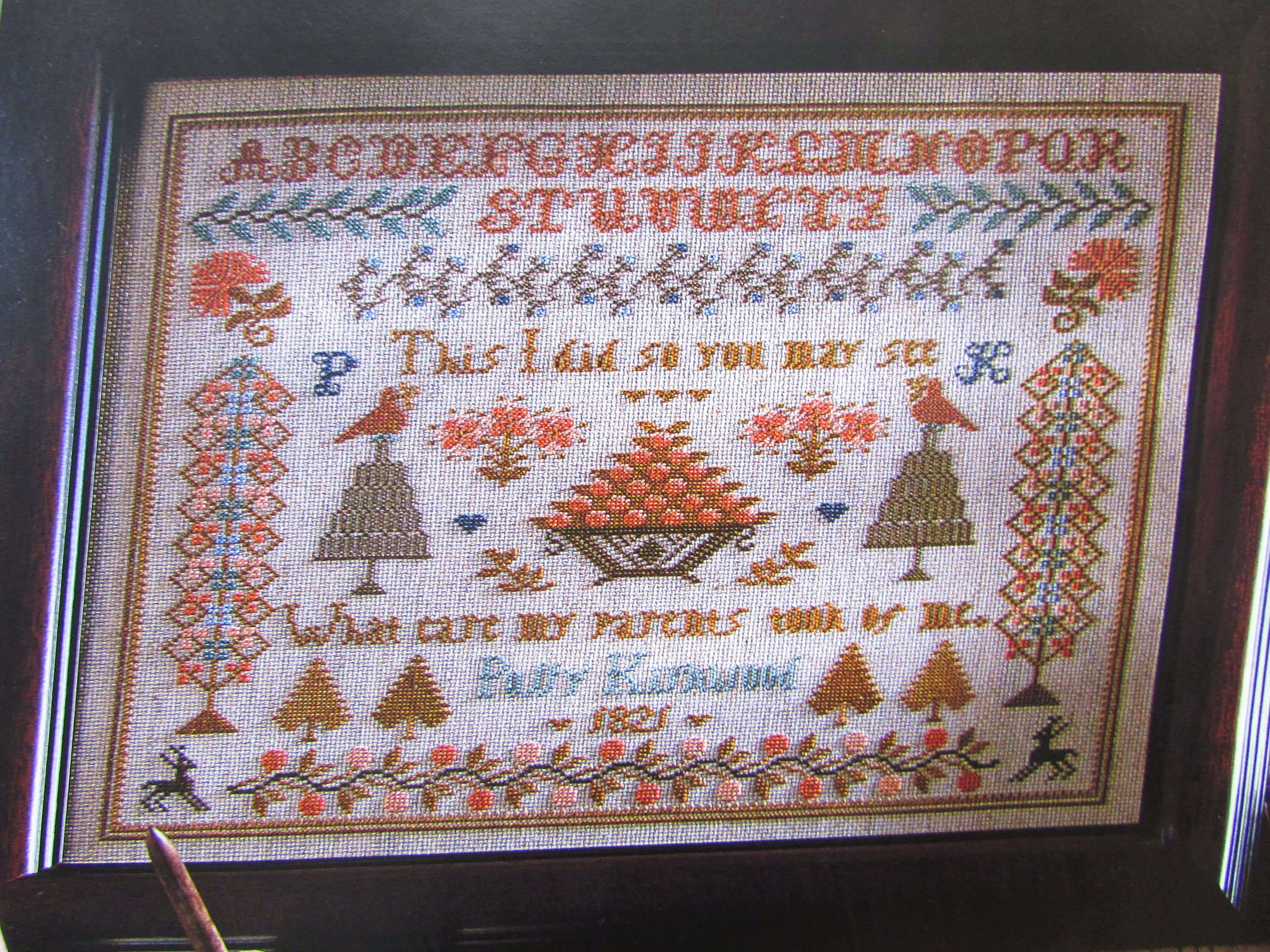 クエーカー刺繍 洋書 Quaker School Girl Samplers