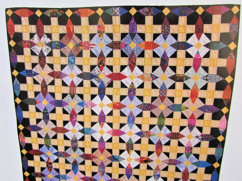 Maltese Cross Block Quilt Pattern/ Bright Pieced Block Pattern Etsy