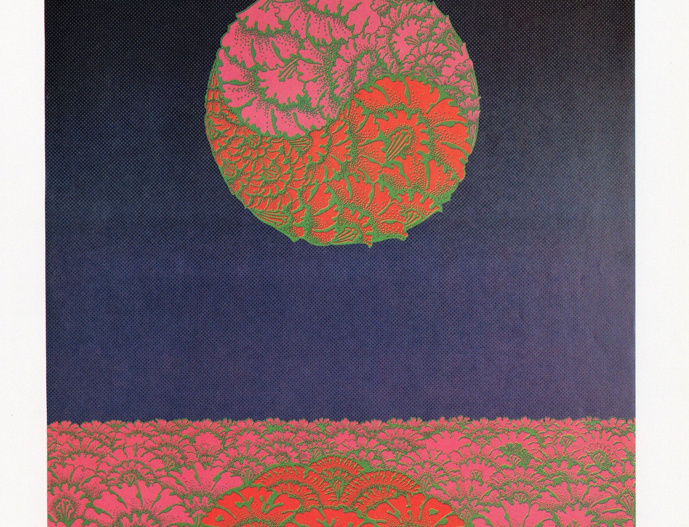 Victor Moscoso Blacklight Poster for Neiman Marcus Show/ Neon Rose