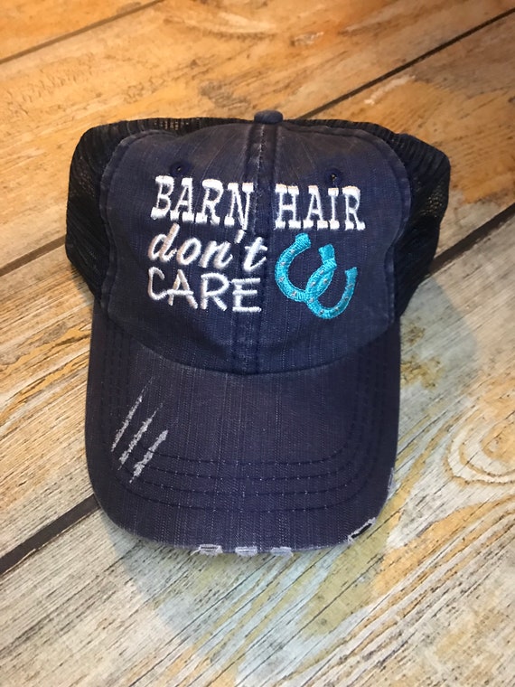 Barn Hair Don\'t Care Embroidered Horse Lover Baseball Cap Cowgirl Gift Adjustable Hat  main image 4