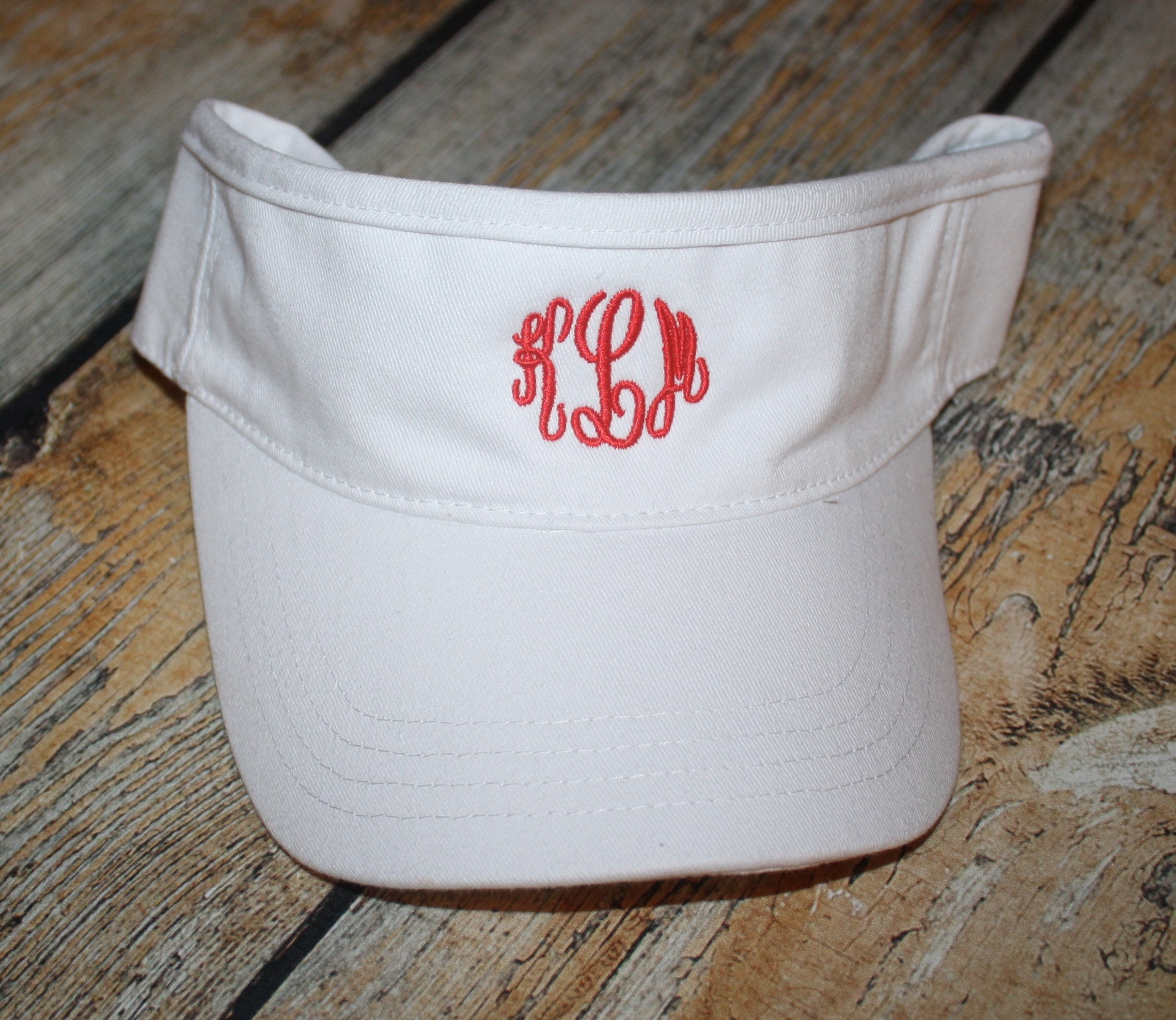 Visors Personalized Visors Monograms Hat With Monogram Etsy