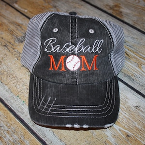 Baseball Mom Trucker Hats, Personalized hat, baseball hat, Baseball Mom hat, Mom Birthday gift, Mothers day gift, Gift under 25, Caps