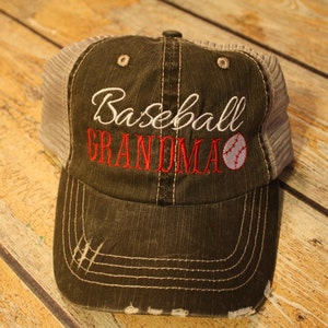 Baseball Grandma Hat, Personalized hats, vacation hat, Grandma Birthday gift, Grandmother Baseball hat, Baseball fan gift, sports gift