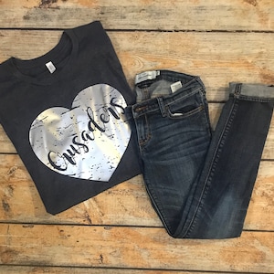 Crusaders distressed heart Tee, School Spirit Tee, School Mascot Tee, Team Mom shirt, Team Spirit Shirt, CBC Cadets,