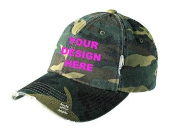 Ontwerp je eigen Camo Distressed Hat, Custom Hat, Gifts under 25, Camoflauge hoed, camouflage aangepaste hoed, jachtuitrusting, tiener cadeau