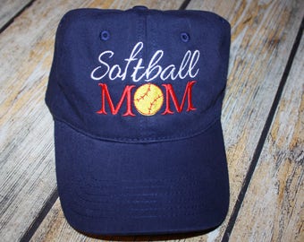 Softball Mom Trucker Hats, Personalized hats, Softball hat, Swim coach gift, Mom Birthday gift, Mothers day gift, Softball Team gift
