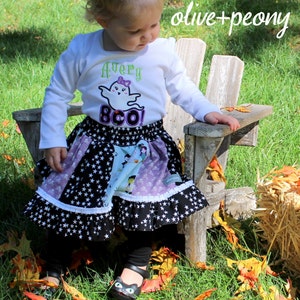 Halloween Ghost tee, Girl Ghost tee, Halloween tee, little girl Halloween shirt, personalized Halloween shirt,
