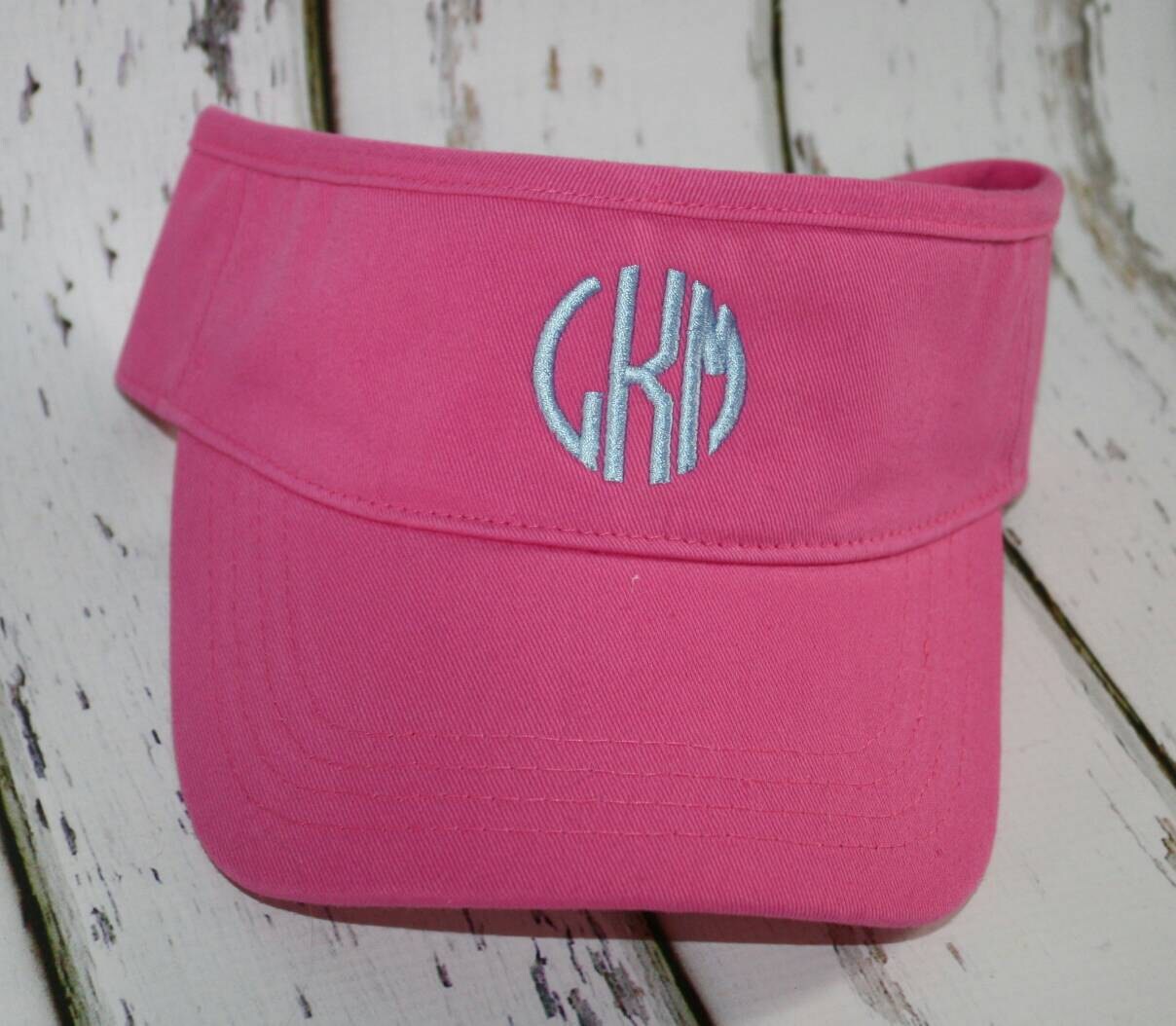 Visors Personalized Visors Monograms Hat With Monogram Etsy