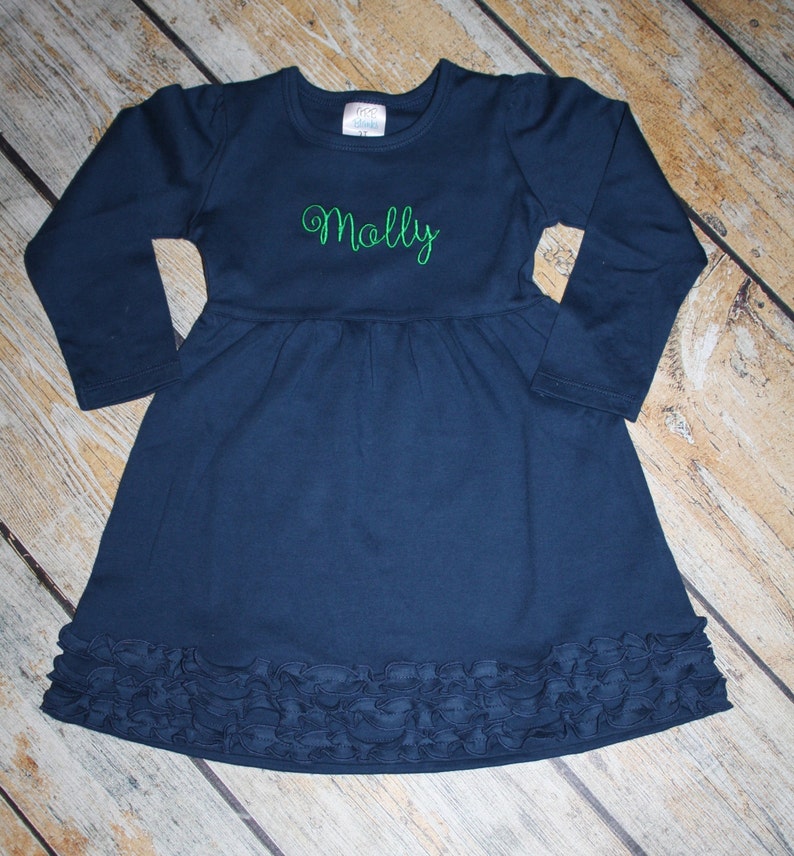 Embroidered Name Dress Boutique Personalized Dress Etsy