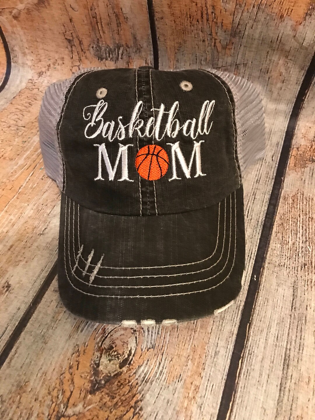 Basketball Mom Trucker Hats Personalized Hats Basketball Etsy