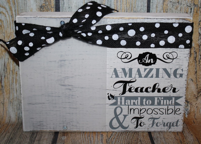 Teacher Frame Teacher Custom Embellished Wood Block Picture Frame-Thank You Frame end of the year gift teacher gift Design Your Own