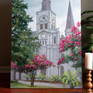 New Orleans Cathedral, French Quarter Art Print, Wedding Gift, Bedroom Decor