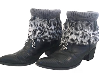 Boot covers / Boot decoration / Boot accessories / Boot cuff / boots wrap / boots belt / animal print boots / tribal boots / ethnic boots