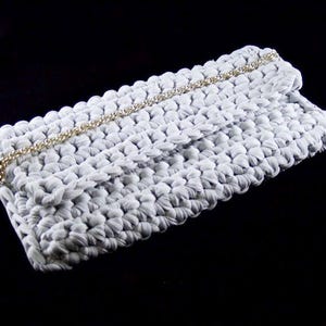 Bolso de mano plata /  clutch  blanco plata / bolso pequeño de mano / cartera de mano blanca plata / bolso boho chic