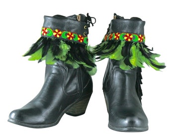 Cover boots / boot covers / decoration boots / Boot accessories / cuff boot / boots belt / boot wrap / tribal boots / ethnic boots /