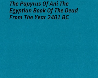 Egyptian Book Of The Ded