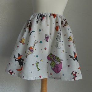 space jam skirt handmade from rare vintage upcycled fabric one size