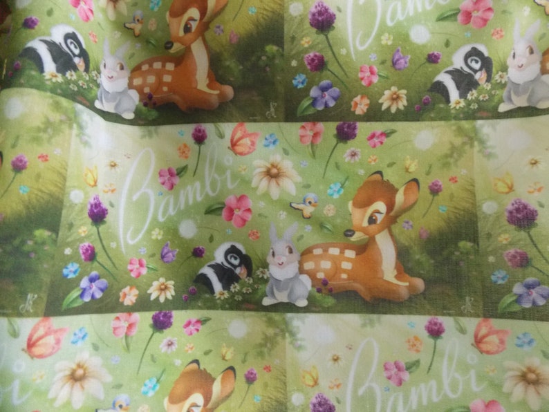 Fits 30-36 waist Disney Bambi Ladies Skirt from upcycled vintage fabric