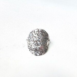 Sterling silver ring - boho ring - silver jewelry for women - statement ring - birthday gift for a girlfriend - hammered ring
