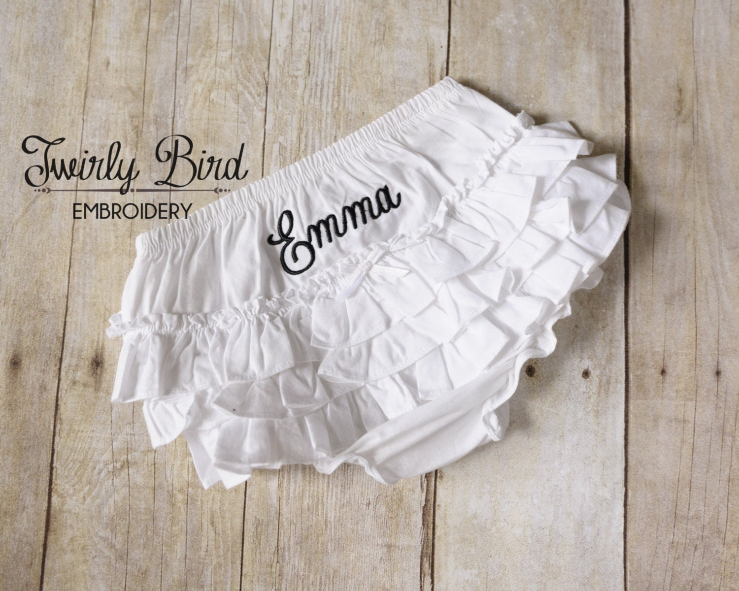 Ruffle Bloomers Personalized Diaper Cover Monogrammed Baby Bloomers