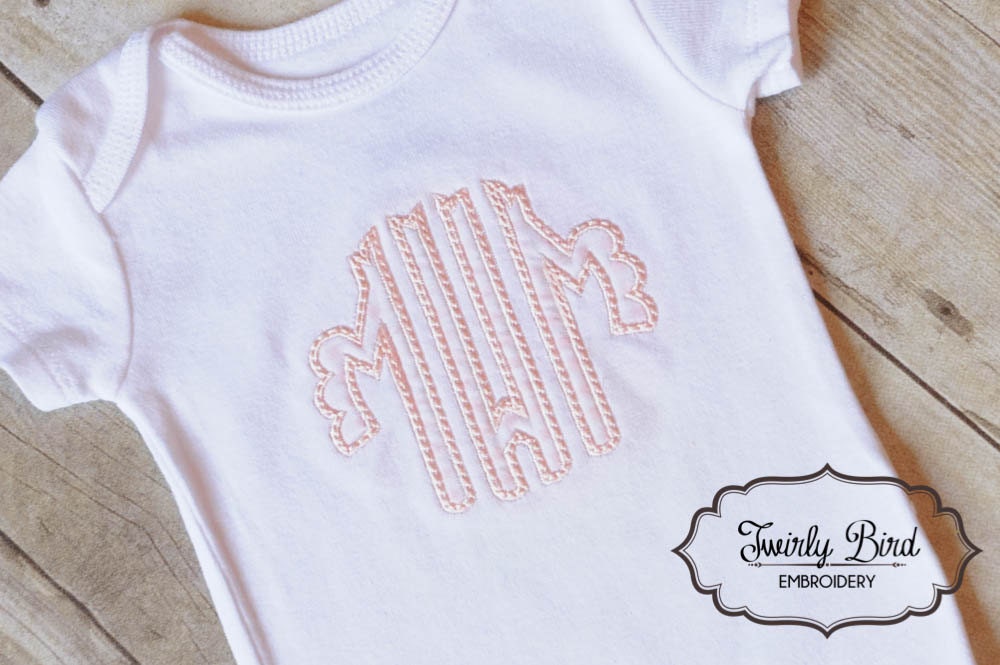 monogram newborn outfit