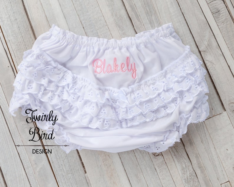Ruffle Bloomers Personalized Diaper Cover Monogrammed Baby Etsy