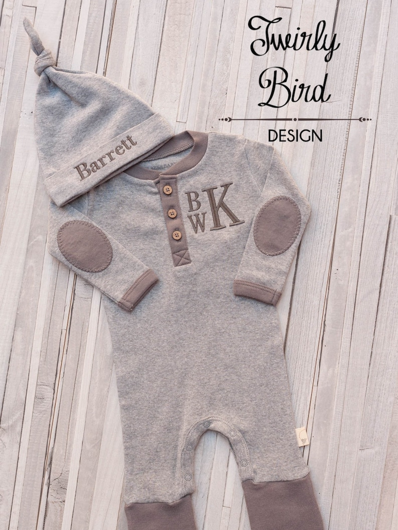 Coming Home Outfit Baby Boy Go Home Outfit Personalized Newborn Baby Boy Outfit Baby Shower Gift for Newborn Boy Hospital Take Home Outfit image 3