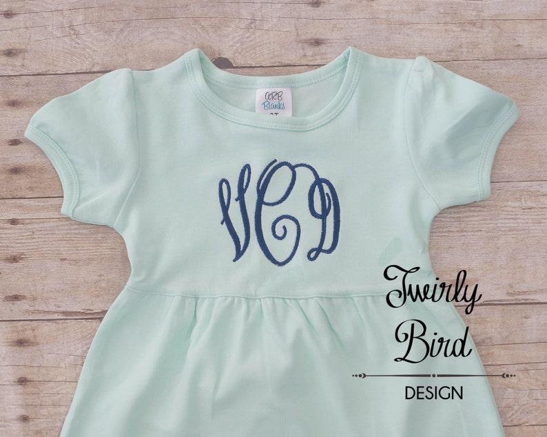Monogrammed Dress Toddler Girls Monogram Dress Monogrammed Etsy